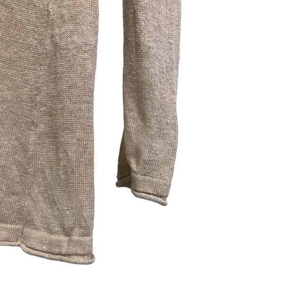 Lilly Pulitzer Women's Long Cardigan Sweater Metallic‎ Beige Button-Up Linen XS - Picture 7 of 10